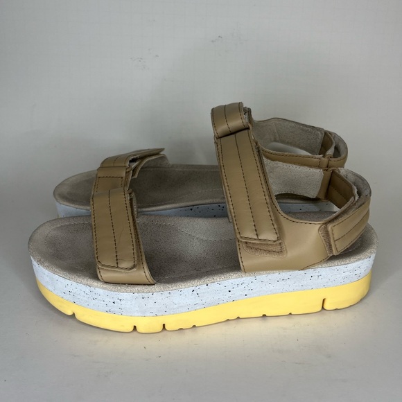 camper sandals women size 41 US 10 Beige Synthetic Ankle Strap Platform - Picture 10 of 16
